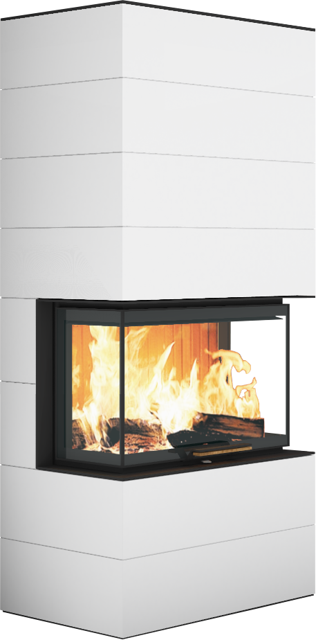 Kaminbausatz Neocube P20 Black and White Edition 7,8 kW