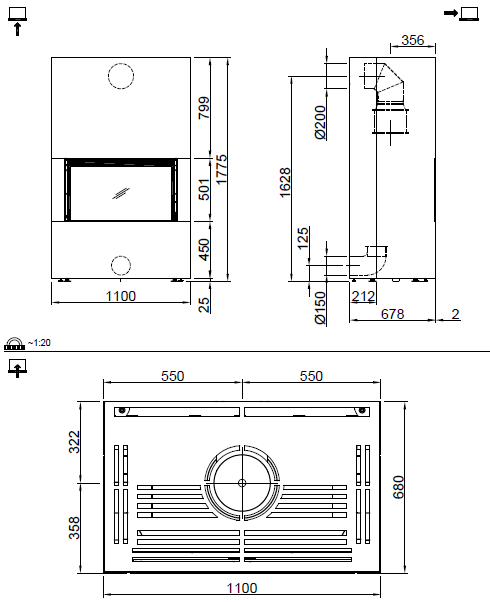 Kaminofen Spartherm Poseidon 9,5 kW
