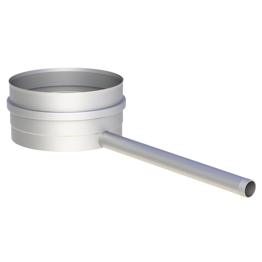 Kondensatschale mit Ablauf 250 mm und 1/2“ Nippel - einwandig - Jeremias EW-FU