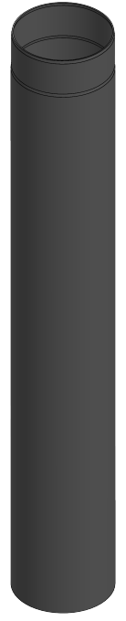Ofenrohr - Längenelement 1000 mm - schwarz - Jeremias Ferro-Lux