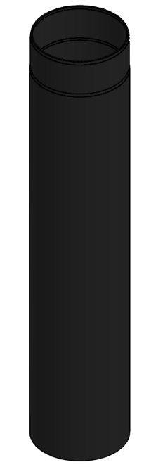 Ofenrohr - Längenelement 750 mm - schwarz - Jeremias Ferro-Lux