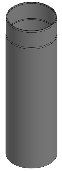 Ofenrohr - Längenelement 500 mm - schwarz - Jeremias Ferro-Lux