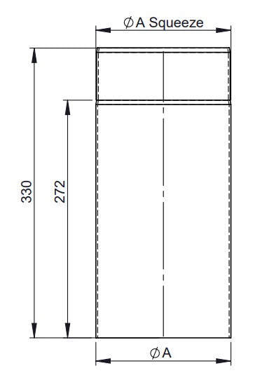 Ofenrohr - Längenelement 330 mm - schwarz - Jeremias Ferro-Lux