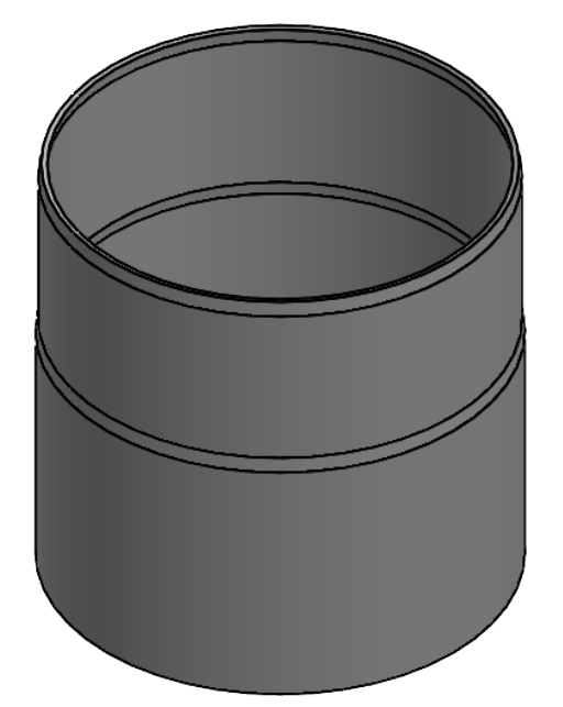 Ofenrohr - Längenelement 150 mm - schwarz - Jeremias Ferro-Lux