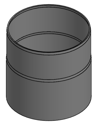 Ofenrohr - Längenelement 150 mm - schwarz - Jeremias Ferro-Lux