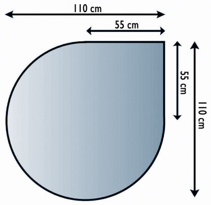 Glas-Funkenschutzplatte 6mm Stärke - Lienbacher