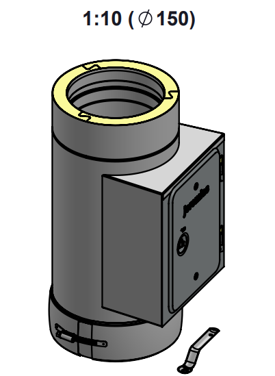 Edelstahlschornstein - Reinigungselement bis 600 °C - doppelwandig - Jeremias DW-ECO