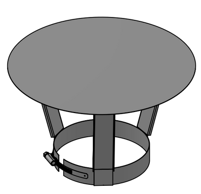 Edelstahlschornstein - Regenhaube - einwandig - Jeremias EW-FU