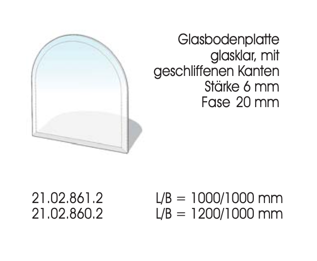Glas-Funkenschutzplatte 6mm Stärke - Lienbacher