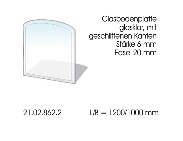 Glas-Funkenschutzplatte 6mm Stärke - Lienbacher
