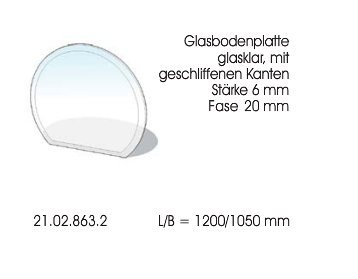 Glas-Funkenschutzplatte 6mm Stärke - Lienbacher