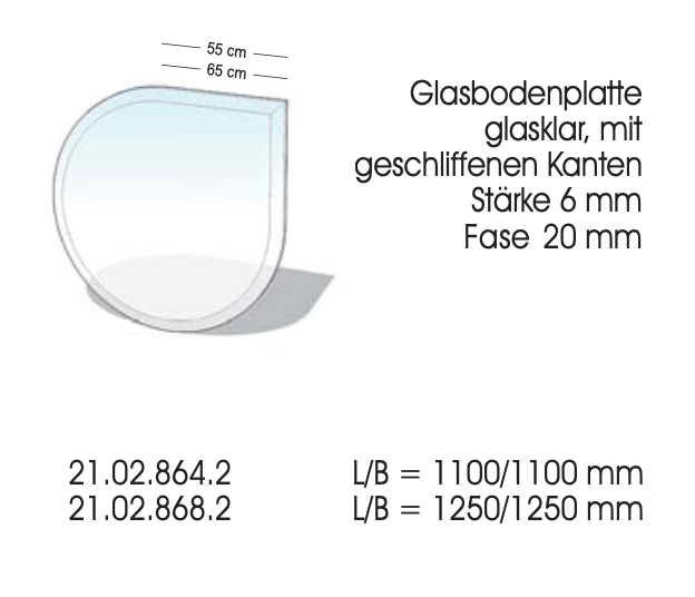Glas-Funkenschutzplatte 6mm Stärke - Lienbacher