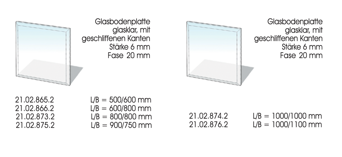 Glas-Funkenschutzplatte 6mm Stärke - Lienbacher