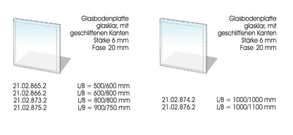 Glas-Funkenschutzplatte 6mm Stärke - Lienbacher