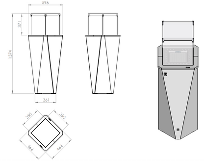 Gas-Terrassenheizung Hitze FUENTE V 5,7 kW