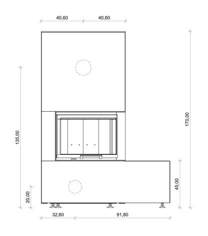 Kaminbausatz Neocube C12 7,8 kW