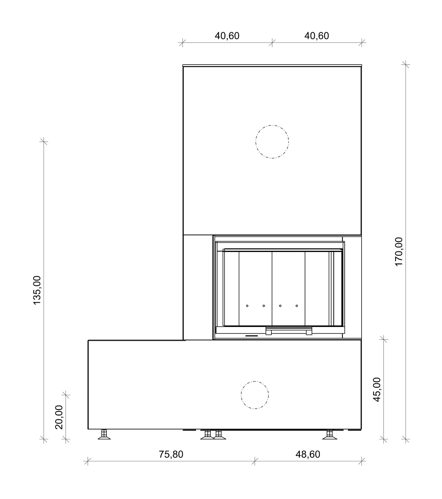 Kaminbausatz Neocube C13 7,8 kW