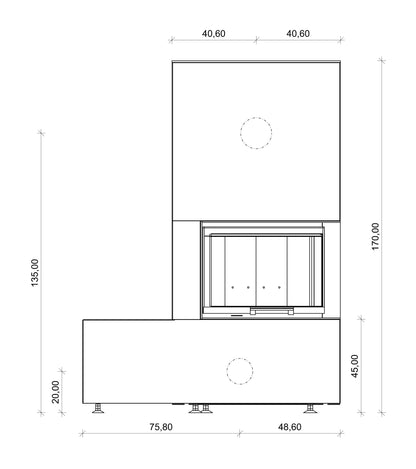 Kaminbausatz Neocube C13 7,8 kW