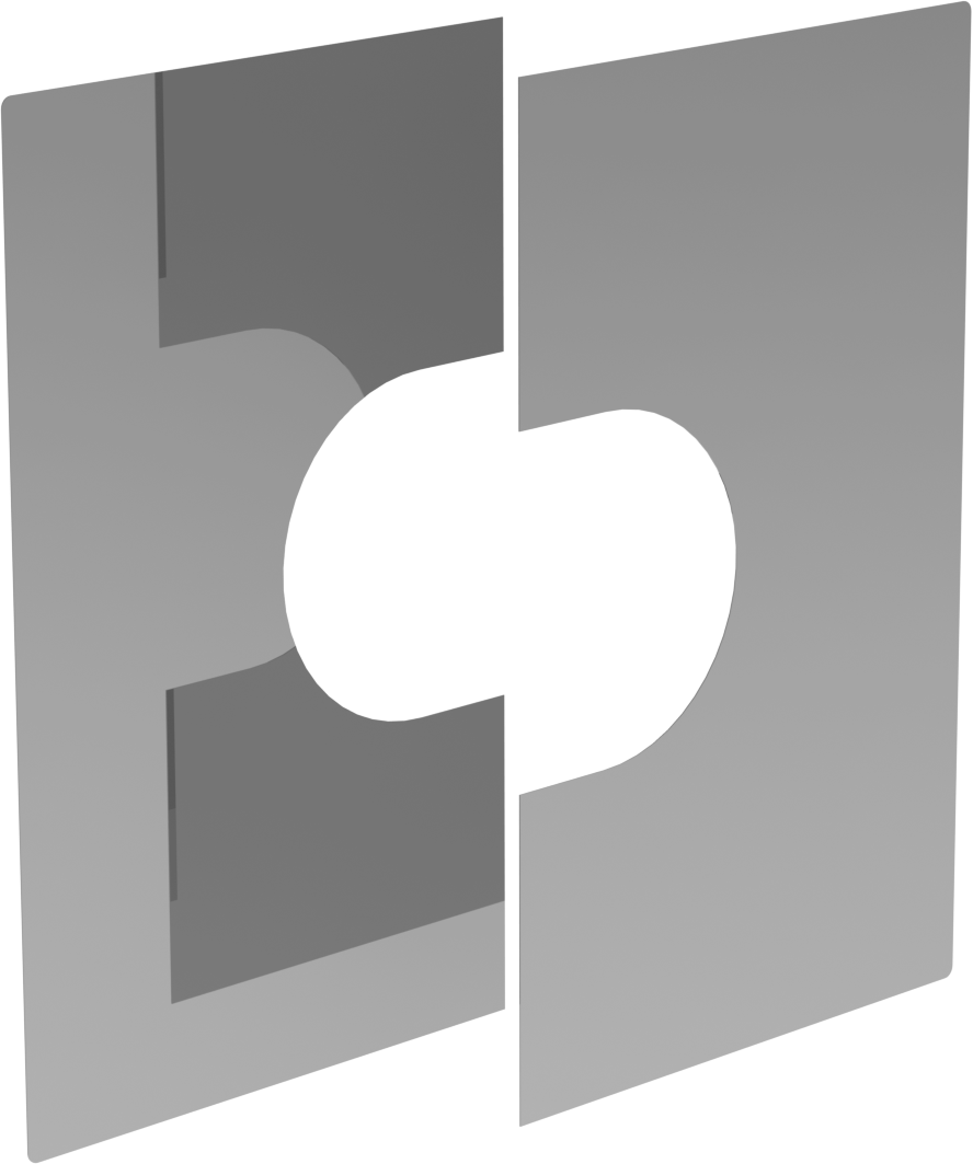 Edelstahlkamin - Wand-/Deckenblende zweiteilig 0°- 30° - Jeremias DW-ECO