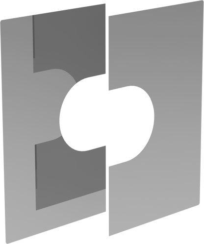 Edelstahlkamin - Wand-/Deckenblende zweiteilig 0°- 30° - Jeremias DW-ECO