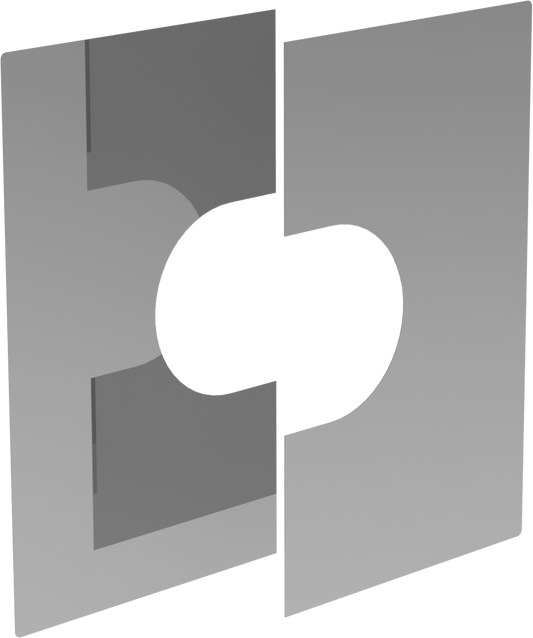 Edelstahlkamin - Wand-/Deckenblende zweiteilig 0°- 30° - Jeremias DW-ECO