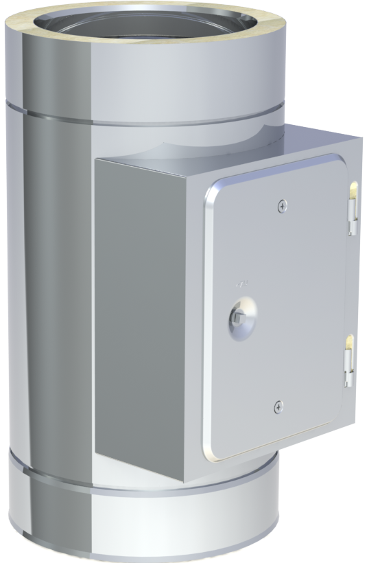 Edelstahlschornstein - Reinigungselement bis 600 °C - doppelwandig - Jeremias DW-ECO