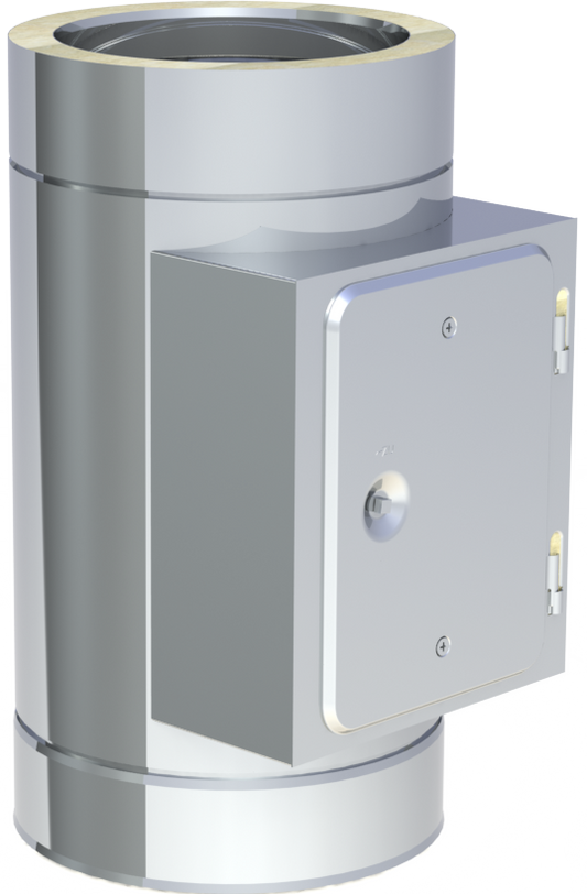 Edelstahlschornstein - Reinigungselement bis 600 °C - doppelwandig - Jeremias DW-ECO