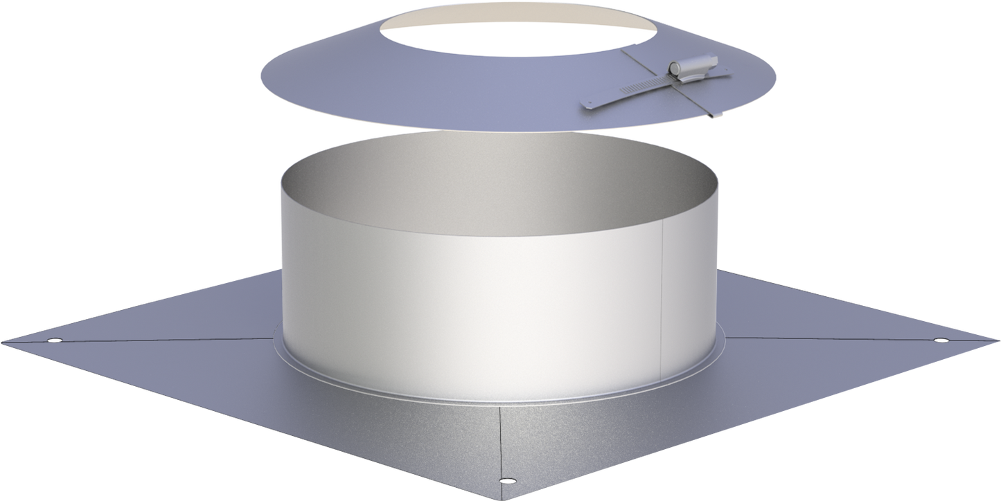 Jeremias FU06 Komplettset – Einwandiges Abgassystem Ø150 mm – 7,30 m Höhe – Edelstahl