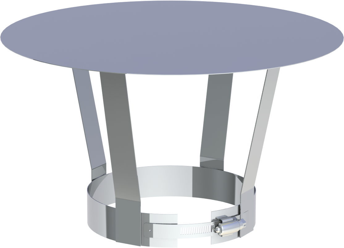 Edelstahlschornstein - Regenhaube - einwandig - Jeremias EW-FU