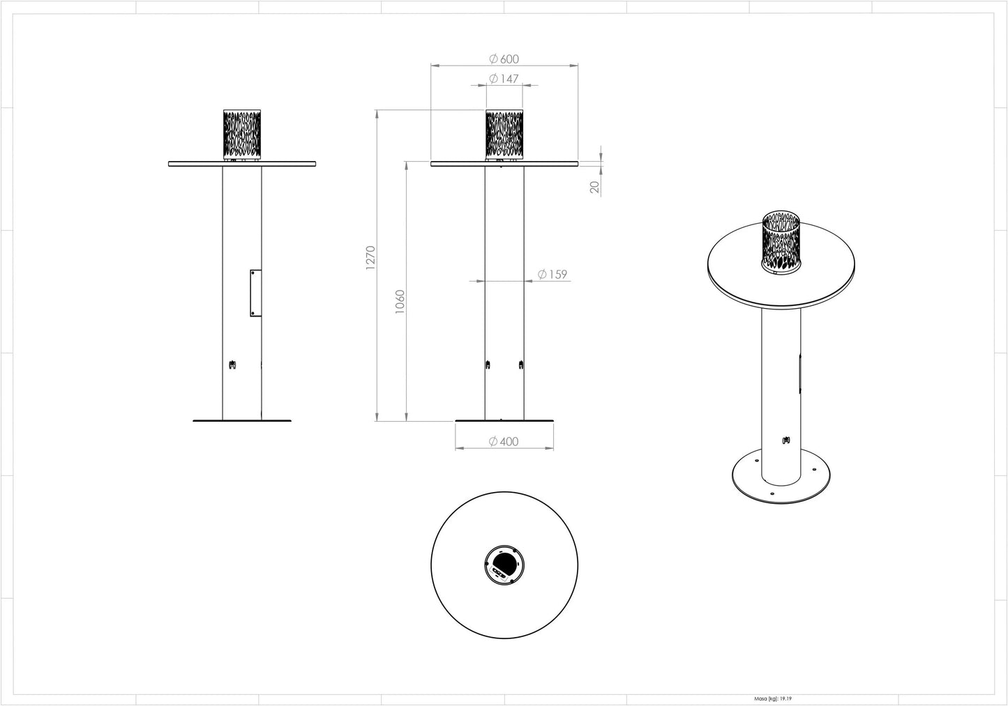 Gas-Terrassenheizung Hitze FUENTE I 4,3 kW