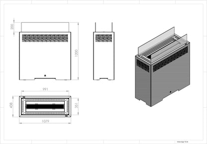 Gas-Terrassenheizung Hitze FUENTE L 12,3 kW