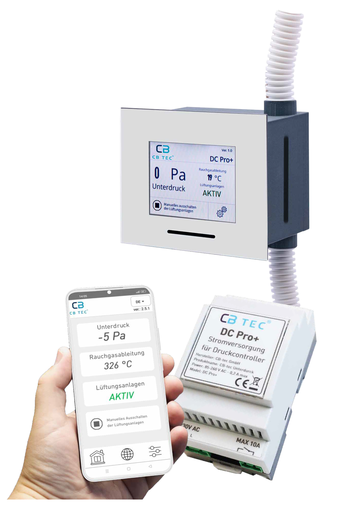 CB-Tec Differenzdruckcontroller Komplett Set DC Pro+ DIBT geprüft