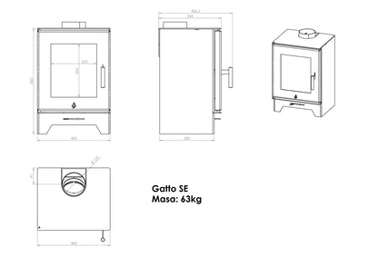 Kaminofen Hitze Gatto SE 5,4 kW
