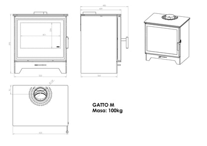 Kaminofen Hitze Gatto M 5,3 kW