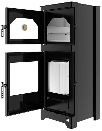 Kaminofen Hitze Lynx O 6,5 kW mit Backofenfunktion