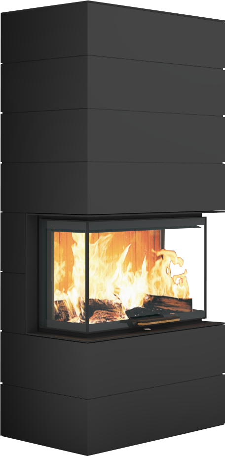 Kaminbausatz Neocube P20 Black and White Edition 7,8 kW