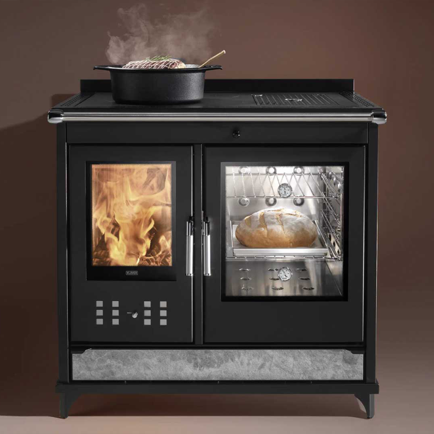 Kaminofen Klover Star 90 Classic mit Backofen 11,5 kW