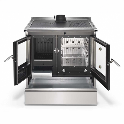 Kaminofen Klover Star 90 INOX mit Backofen 11,5 kW