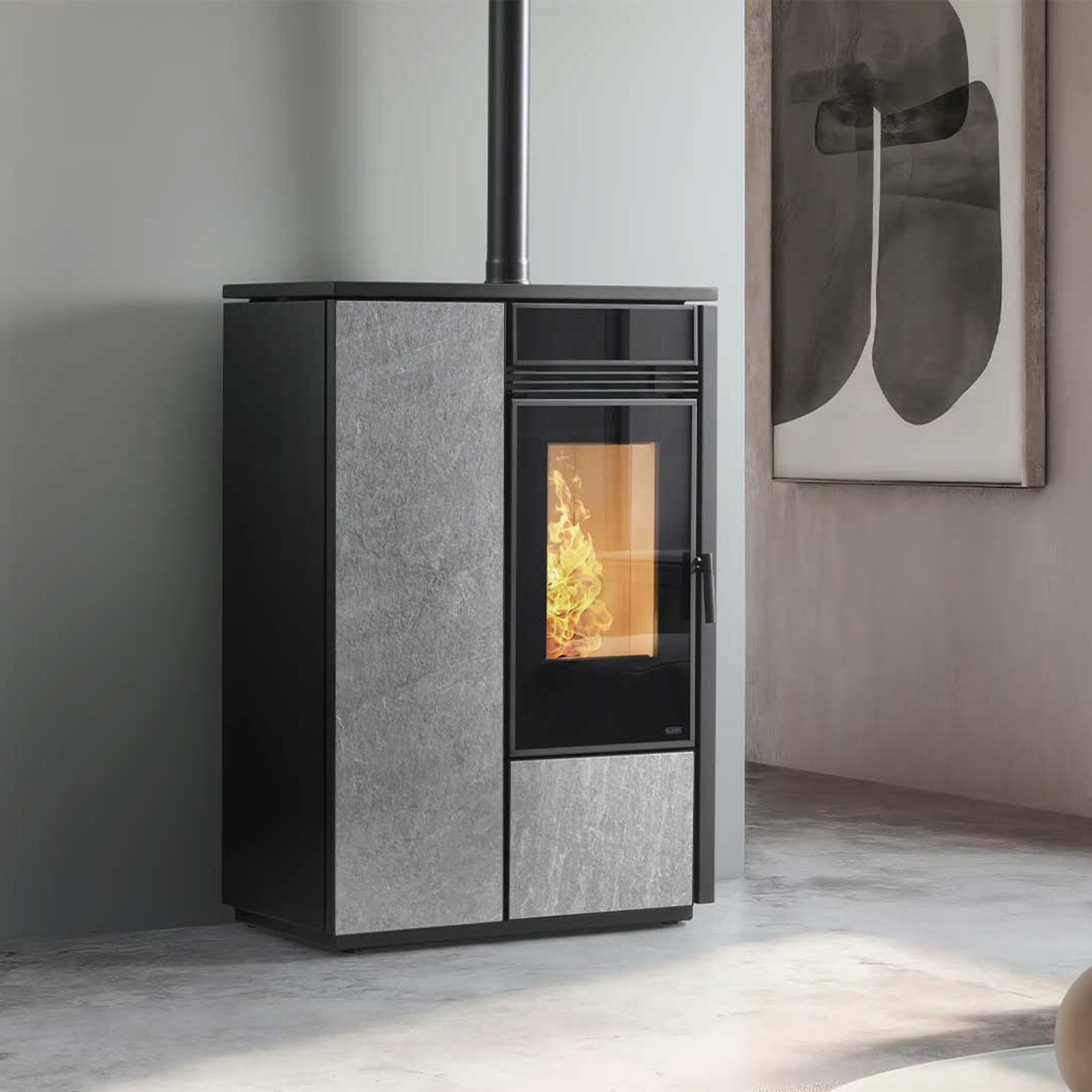 Pelletofen Klover Vertical 100s STONE 9,3 kW