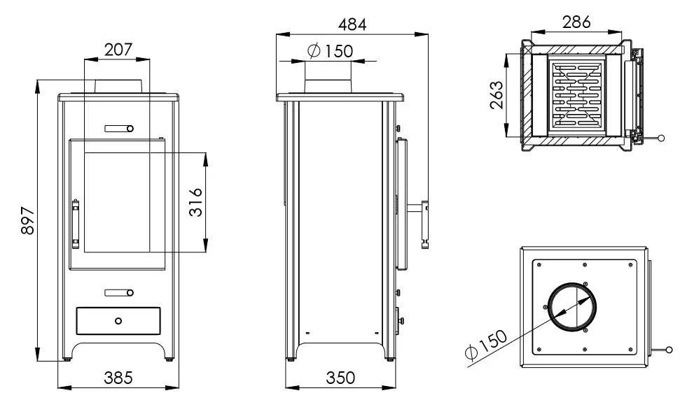 Kaminofen Hitze Legno 5,5 kW