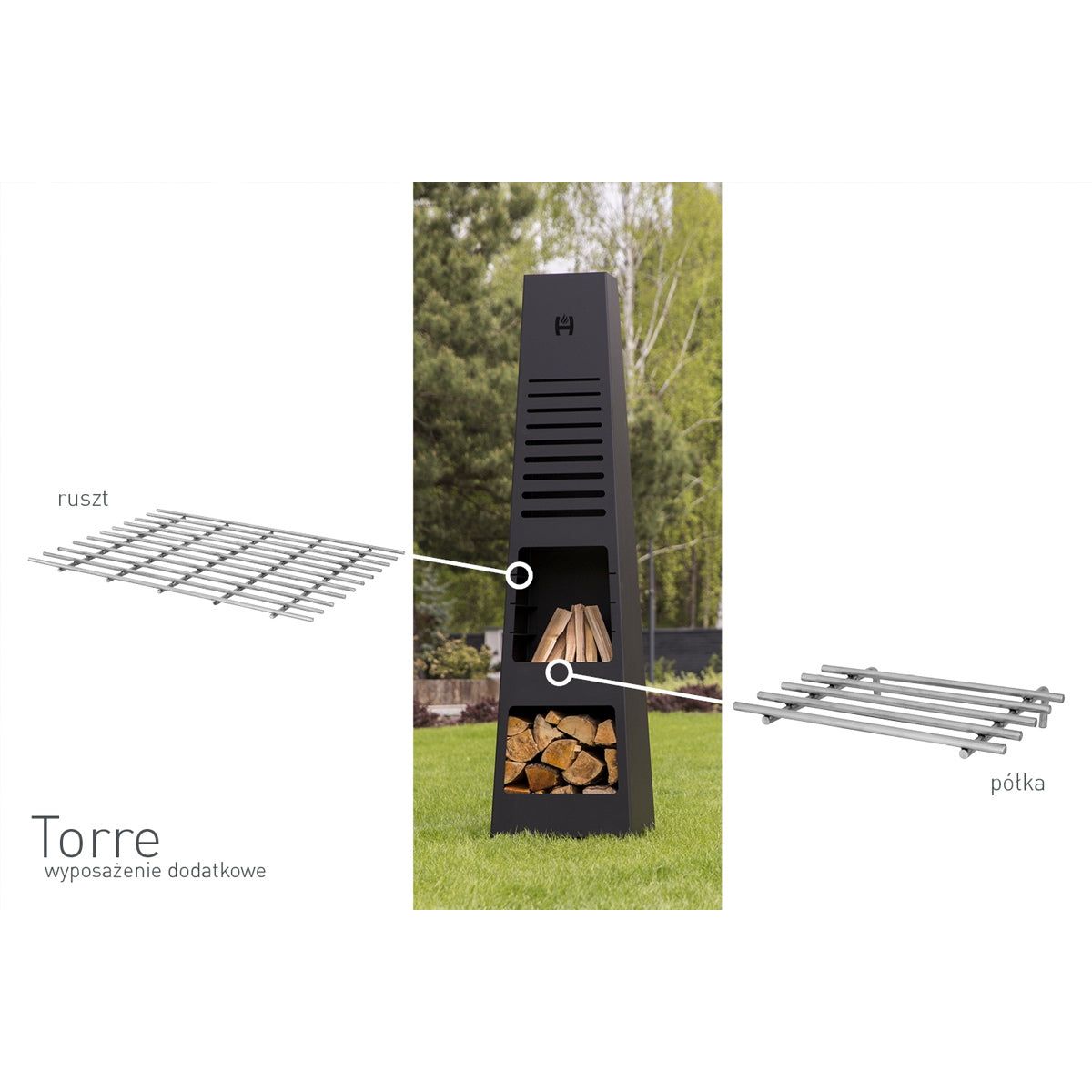 Gartenkamin Hitze Torre